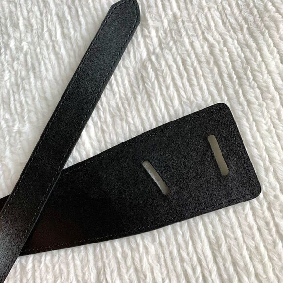 New Fashion Refined Black Pebble Leather Belt main image 9
